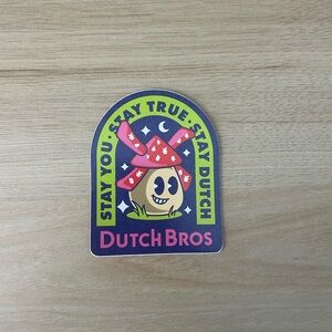 Dutch Bros Vibrant Mushroom Sticker